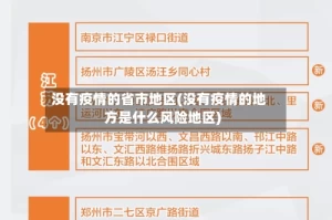 没有疫情的省市地区(没有疫情的地方是什么风险地区)