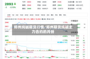 郑州纯碱期货行情/郑州期货纯碱主力合约的月份
