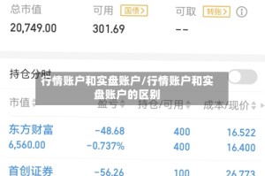 行情账户和实盘账户/行情账户和实盘账户的区别