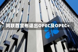 阿联酋宣布退出OPEC及OPEC+
