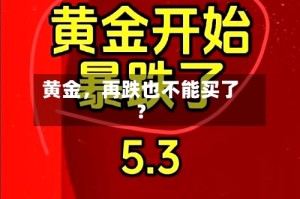 黄金，再跌也不能买了？