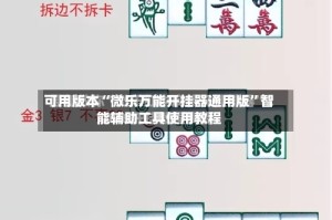 可用版本“微乐万能开挂器通用版”智能辅助工具使用教程