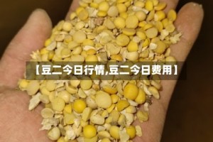 【豆二今日行情,豆二今日费用】