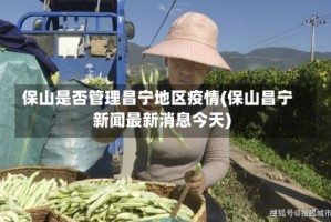 保山是否管理昌宁地区疫情(保山昌宁新闻最新消息今天)