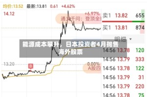 能源成本攀升，日本投资者4月抛售海外股票