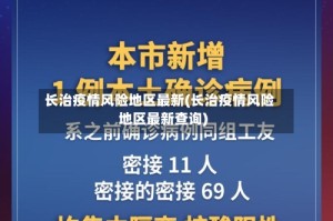 长治疫情风险地区最新(长治疫情风险地区最新查询)