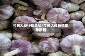 今日大蒜行情走势/今日大蒜行情走势最新