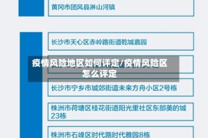 疫情风险地区如何评定/疫情风险区怎么评定