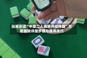 玩家必读“中至二人麻将开挂神器”万能辅助详细步骤与使用技巧