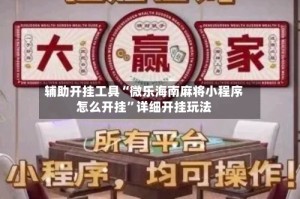 辅助开挂工具“微乐海南麻将小程序怎么开挂”详细开挂玩法