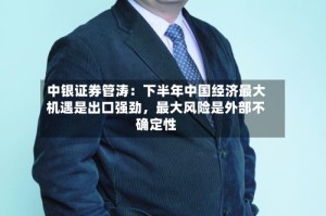 中银证券管涛：下半年中国经济最大机遇是出口强劲，最大风险是外部不确定性