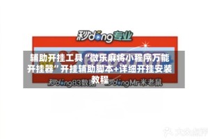 辅助开挂工具“微乐麻将小程序万能开挂器”开挂辅助脚本+详细开挂安装教程