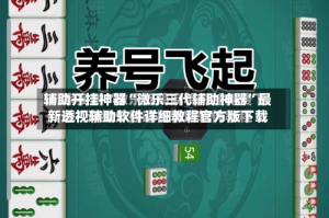 辅助开挂神器“微乐三代辅助神器”最新透视辅助软件详细教程官方版下载
