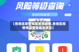 【各地区疫情等级查询最新,各地区疫情等级查询最新消息】