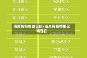 南昌有疫情地区吗/南昌有疫情地区吗现在