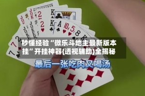 秒懂经验“微乐斗地主最新版本挂”开挂神器{透视辅助}全揭秘