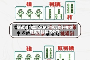一键必胜“微乐家乡麻将万能开挂器”真实开挂技巧分享