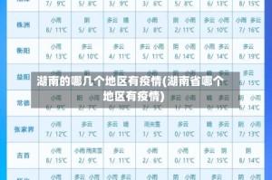 湖南的哪几个地区有疫情(湖南省哪个地区有疫情)