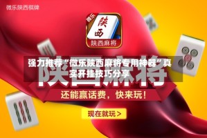 强力推荐“微乐陕西麻将专用神器”真实开挂技巧分享
