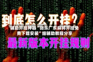 辅助开挂神器“微乐广东麻将开挂免费下载安装”细辅助教程分享
