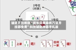 辅助开挂教程“微乐湖南麻将万能开挂器免费”科技辅助神器手机版