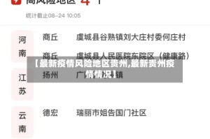 【最新疫情风险地区贵州,最新贵州疫情情况】