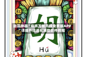 助赢神器“麻将万能开挂免费版APP”详细外挂透视辅助软件教程
