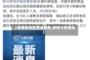 【疫情险地区查询最新,疫情分险查询】