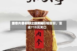 酒价内参5月22日费用发布：青花郎上涨5元涨幅居前，重返710元关口