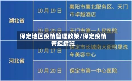 保定地区疫情管理政策/保定疫情管控措施-第1张图片