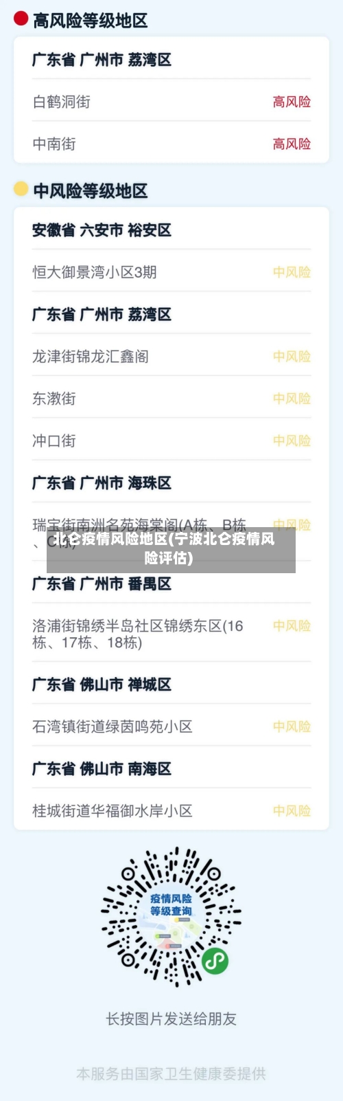 北仑疫情风险地区(宁波北仑疫情风险评估)-第1张图片