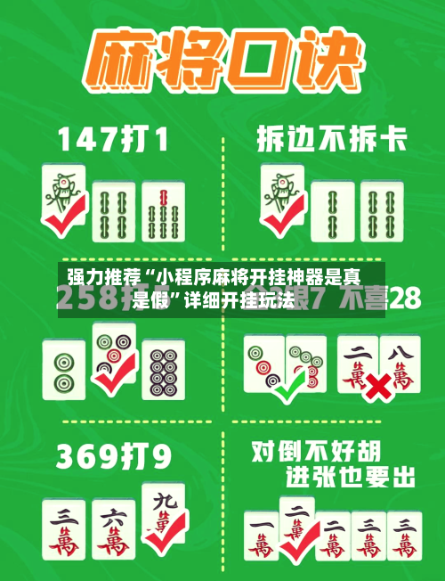 强力推荐“小程序麻将开挂神器是真是假	”详细开挂玩法-第1张图片