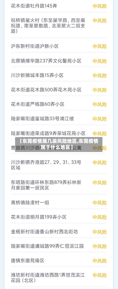 【东莞疫情属几级风险地区,东莞疫情属于什么地区】-第1张图片