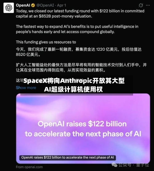 SpaceX将向Anthropic开放其大型AI超级计算机使用权-第1张图片