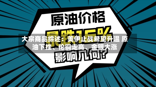 大宗商品综述：美伊止战希望升温 原油下挫、伦铜走高	、金银大涨-第1张图片