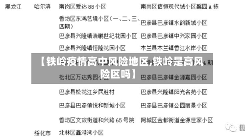【铁岭疫情高中风险地区,铁岭是高风险区吗】-第1张图片
