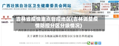 吉林省疫情重点管控地区(吉林调整疫情防控分区分级情况)-第1张图片