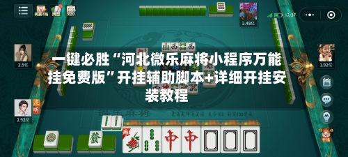 一键必胜“河北微乐麻将小程序万能挂免费版”开挂辅助脚本+详细开挂安装教程-第1张图片