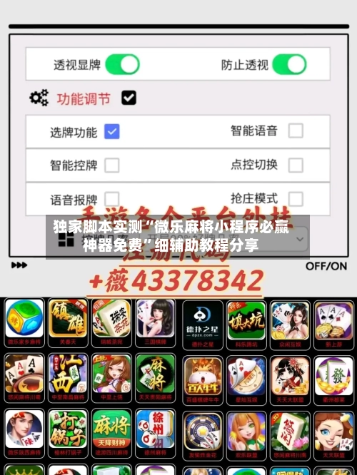 独家脚本实测“微乐麻将小程序必赢神器免费”细辅助教程分享-第1张图片