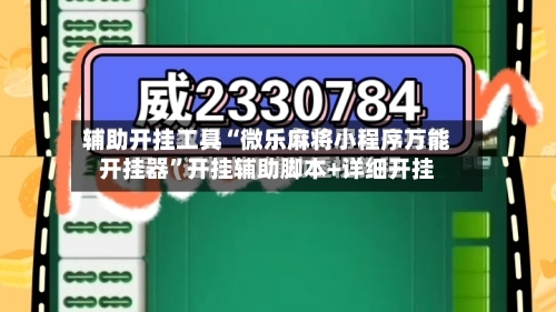 辅助开挂工具“微乐麻将小程序万能开挂器	”开挂辅助脚本+详细开挂-第1张图片