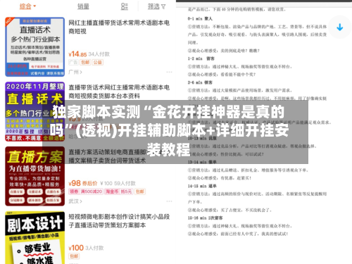 独家脚本实测“金花开挂神器是真的吗”(透视)开挂辅助脚本+详细开挂安装教程-第1张图片