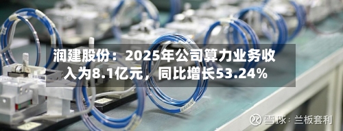 润建股份：2025年公司算力业务收入为8.1亿元	，同比增长53.24%-第1张图片