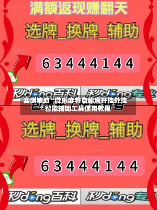 实测辅助“微乐麻将自建房开挂外挂”智能辅助工具使用教程-第1张图片