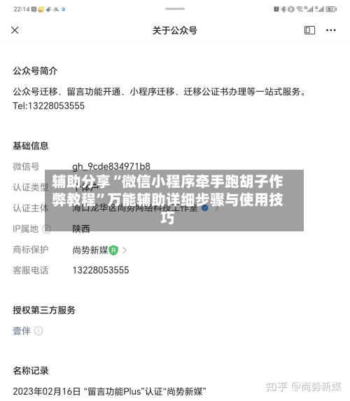 辅助分享“微信小程序牵手跑胡子作弊教程”万能辅助详细步骤与使用技巧-第1张图片
