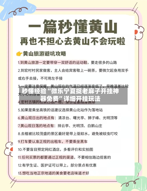 秒懂经验“微乐宁夏捉老麻子开挂神器免费”详细开挂玩法-第1张图片