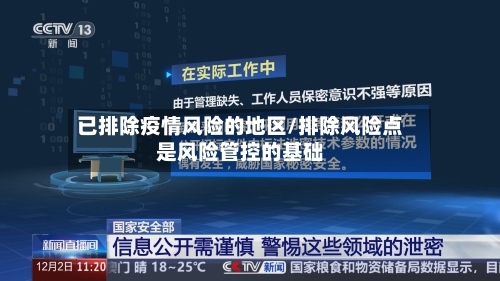 已排除疫情风险的地区/排除风险点是风险管控的基础-第1张图片