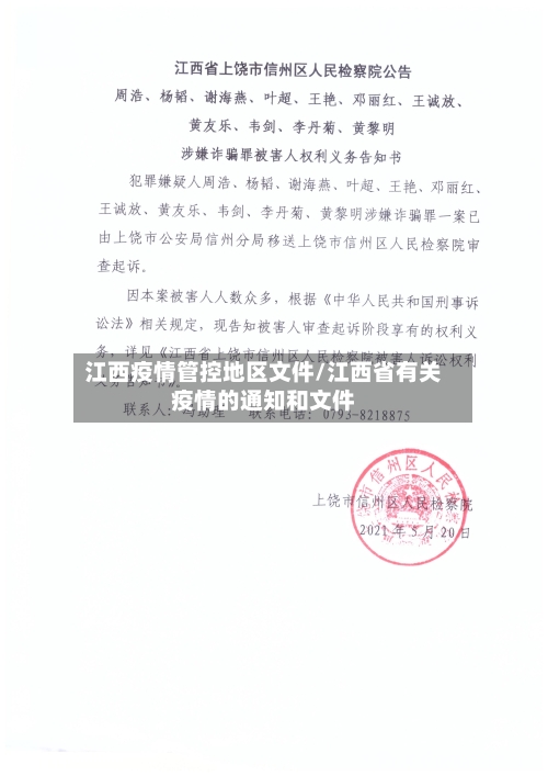 江西疫情管控地区文件/江西省有关疫情的通知和文件-第1张图片