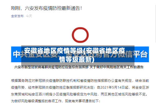 安徽省地区疫情等级(安徽省地区疫情等级最新)-第1张图片