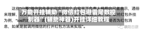 万能开挂辅助“微信红包避雷尾数控制器”(辅助神器)开挂详细教程-第1张图片