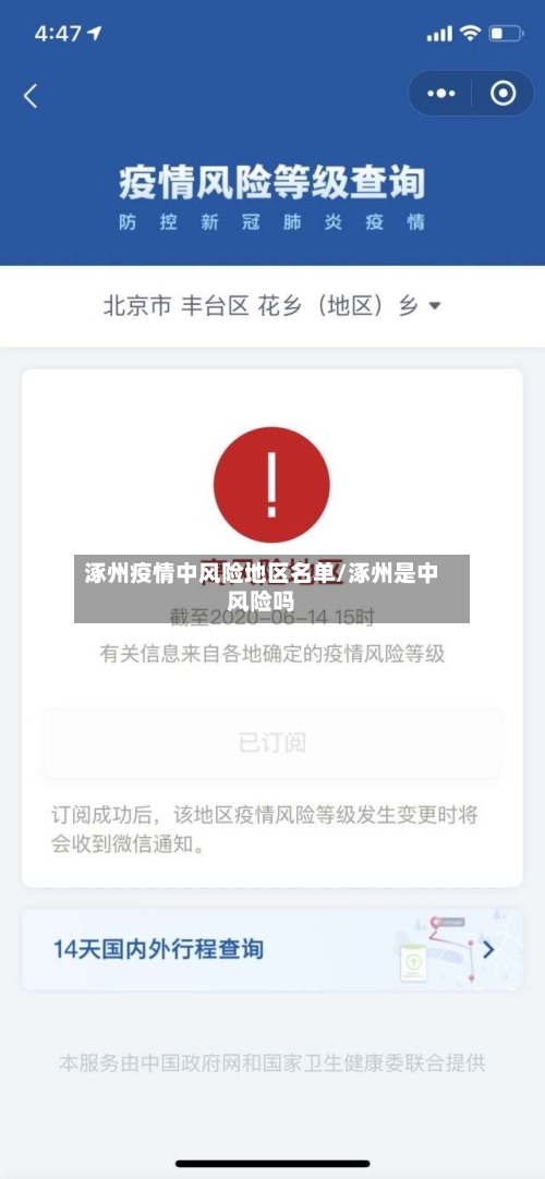 涿州疫情中风险地区名单/涿州是中风险吗-第1张图片